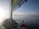 Kayak sailing with BSD Cedar Island