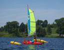 BSD in Chicago kayak sailing with BSD Batwing Sails- June 2011