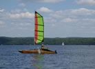 BSD in Chicago kayak sailing with BSD Batwing Sails- June 2011